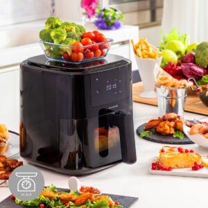 Innovagoods Air Fryer With Weighing Scale Innovagoods Fryinn Balance 5000 Black 1500 W 5 L Stainless Steel